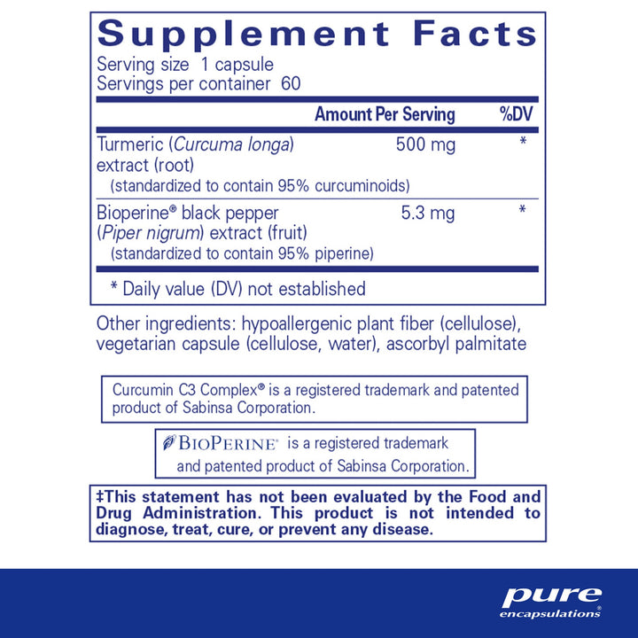 Curcumin 500 with Bioperine 60's