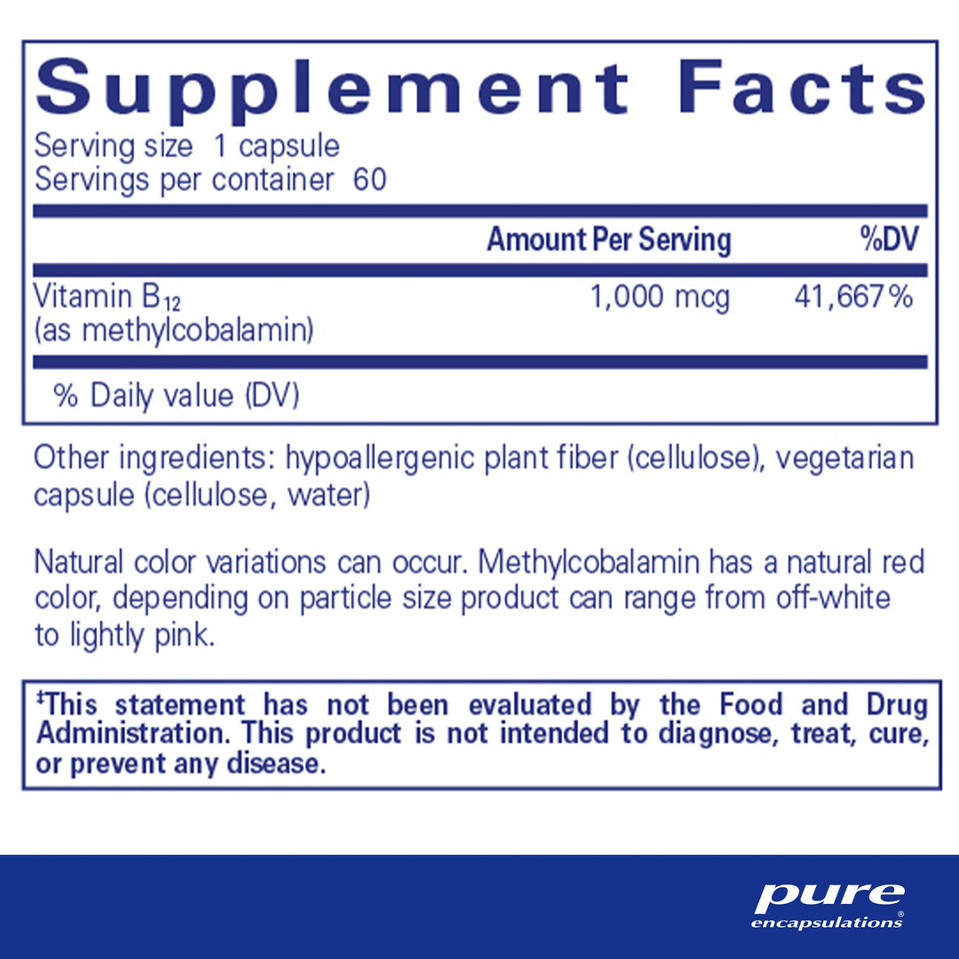 Methylcobalamin 1,000 mcg 60's