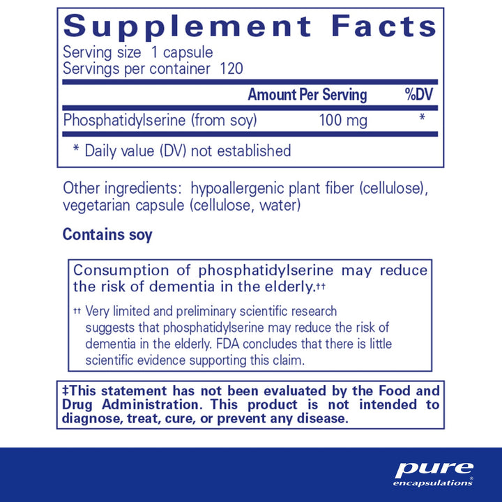 PS 100 (phosphatidylserine) 120's