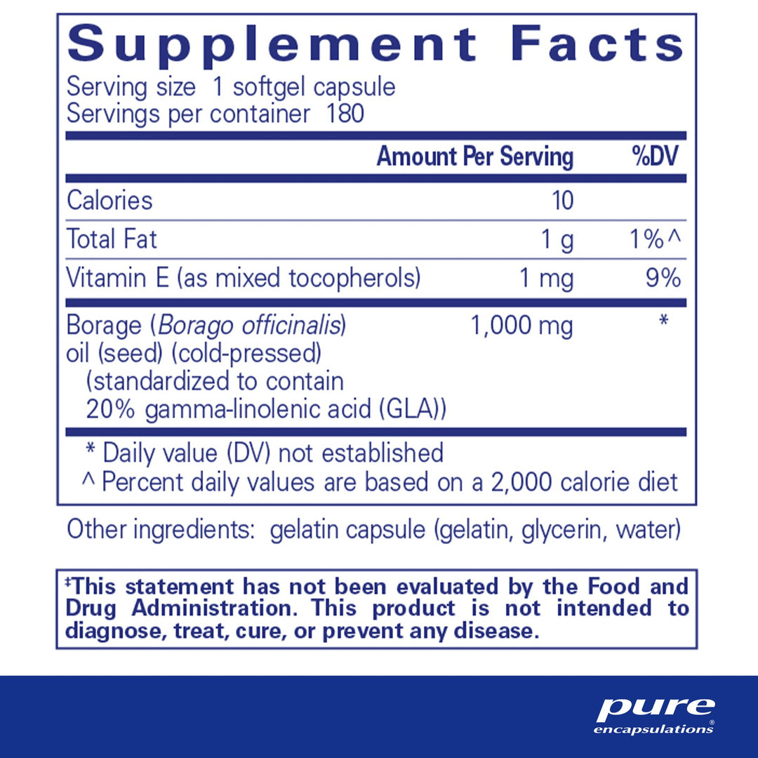 Borage Oil 1,000 mg 180's Softgel