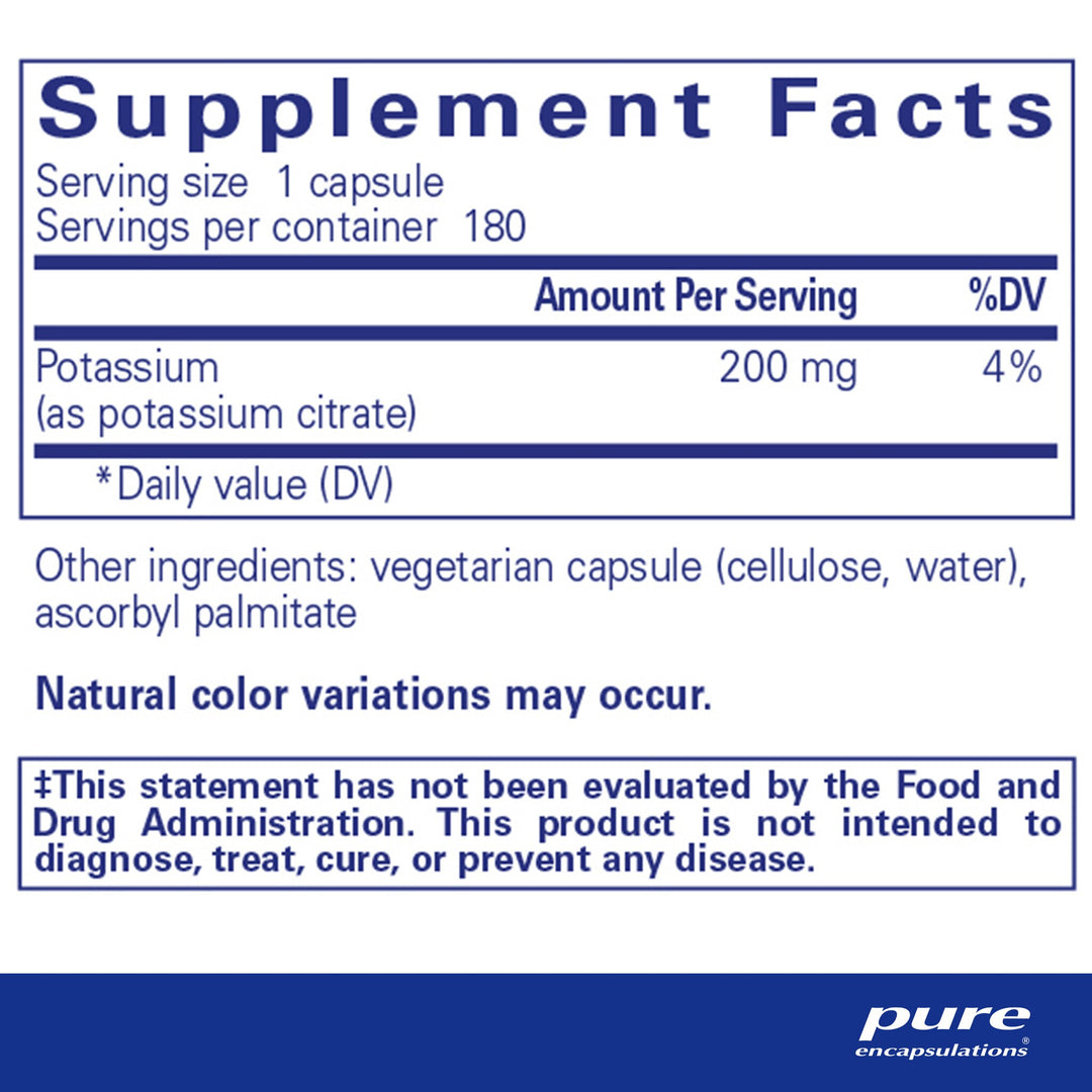 Potassium (citrate) 180's