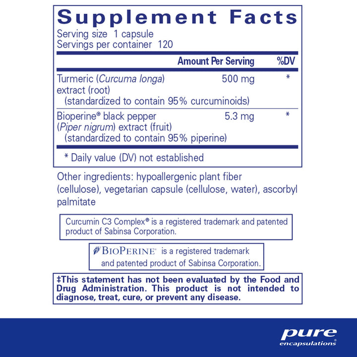 Curcumin 500 with Bioperine 120's