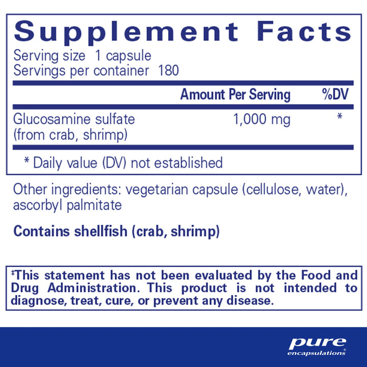 Glucosamine Sulfate 1,000 mg. 180's