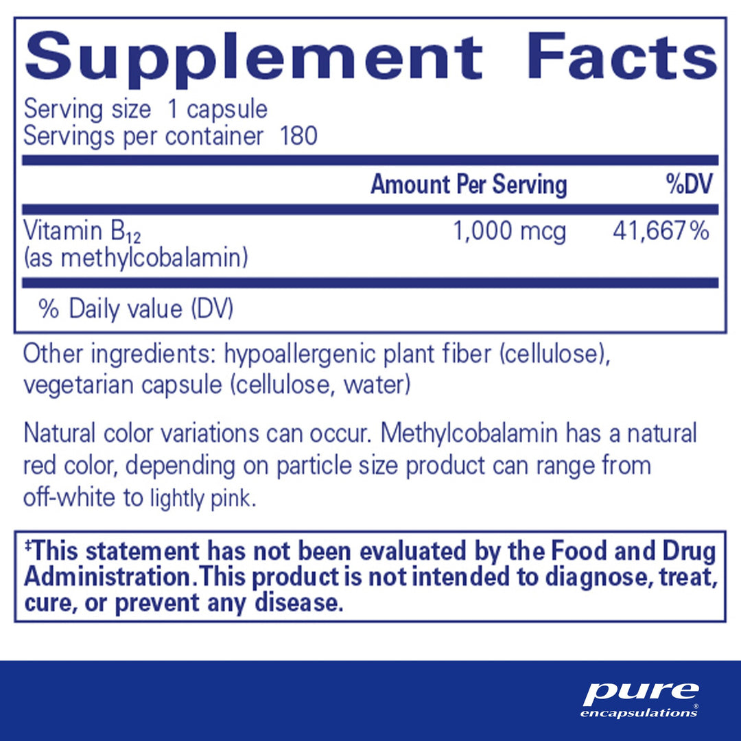 Methylcobalamin 1,000 mcg 180's