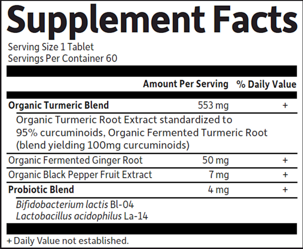 Extra Strength Turmeric Organic 60 Vegtabs