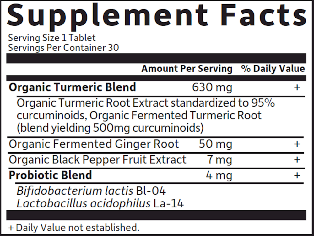 Maximum Strength Turmeric, Org 30 VegTabs, Garden Of Life